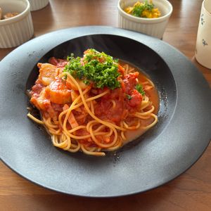 こむぎの作ってみた!投稿(シーフードミックスで簡単!【我が家のペスカトーレ】)