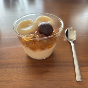 こむぎの作ってみた!投稿(【レンジで簡単】豆腐きな粉プリンとほうじ茶のパフェ)