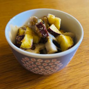 puricoの作ってみた!投稿(【さつま芋と蓮根のごま味噌和え】5分 秋の腸活レシピ)