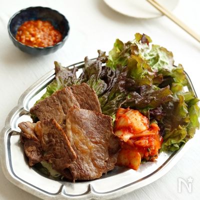 タレが絶品「牛肉のサムギョプサル風」【おうちで簡単】