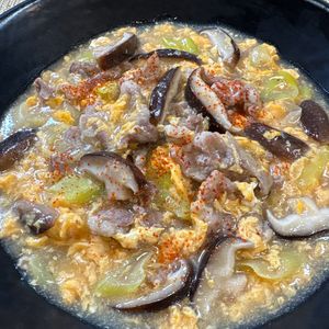 楽ラク手抜キッチン🐶🐾の作ってみた!投稿(【速攻完食♪】豚きのこと長ネギのとろとろ卵あんかけうどん)