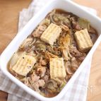 給食の味。豚肉ですき焼き風煮