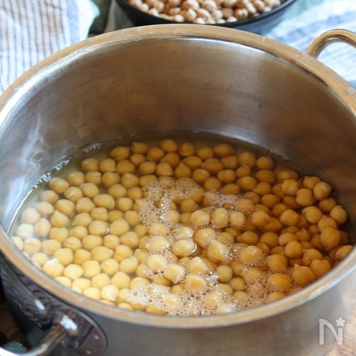乾燥豆はコスパが良い【ひよこ豆の戻し方・ゆで方】冷凍OK