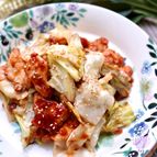 キャベツと柔らか鶏むね肉のオイスターソース炒め♪