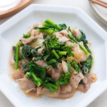 ささっと作れる！菜の花と豚バラのうま塩炒め