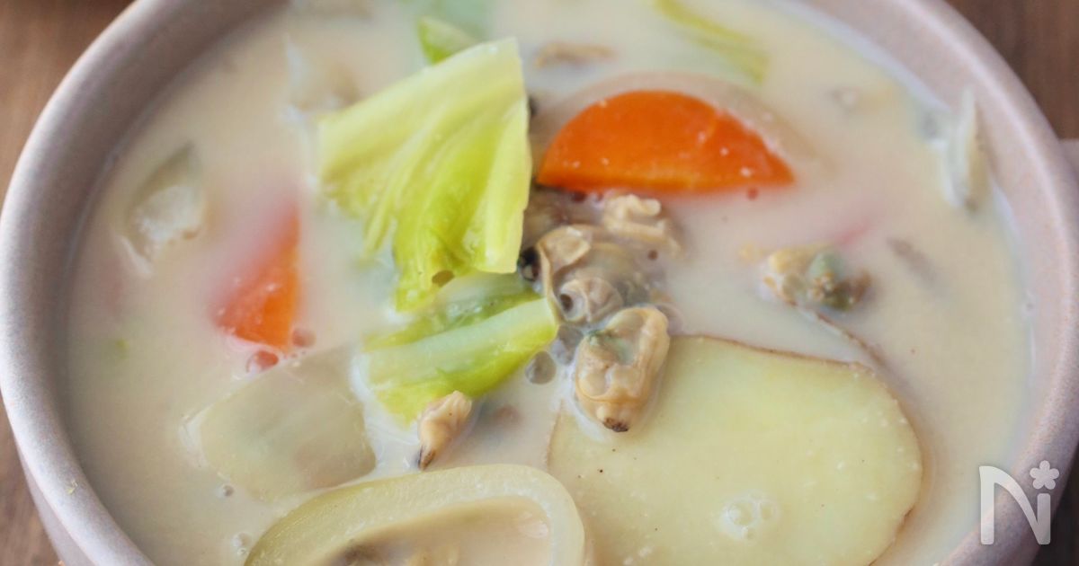 重ね煮で絶品！春の豆乳味噌汁