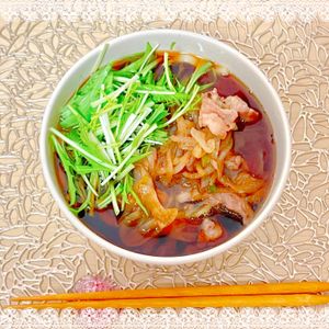 にゃ〜むずの作ってみた!投稿(豚バラ「肉うどん」簡単♪我が家で人気♪)