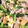 490169の作ってみた!投稿(【らくレピ】豚肉と絹厚揚げと小松菜のスタミナ旨だれ炒め)