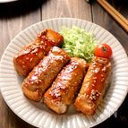 厚揚げのゴマ照り肉巻き
