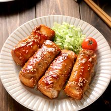 厚揚げのゴマ照り肉巻き