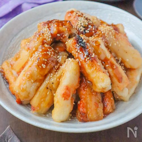 【鶏むね肉と冷凍豆腐の甘辛ごま味噌餅チキン】節約/かさまし