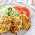鶏ひき肉のじゃがいも衣焼き
