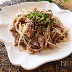 お手軽♪子供も大好き♡牛肉ともやしのガーリックオイコチュ炒め