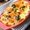 【えびトマトクリームグラタン】レンジで簡単！火を使わない♪