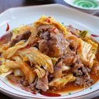 ジュ～っと味噌ダレ！豚とキャベツの辛味噌炒め