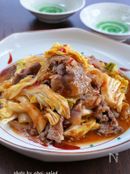 ジュ～っと味噌ダレ！豚とキャベツの辛味噌炒め