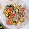 milkの作ってみた!投稿(【豚バラズッキーニの旨塩にんにく炒め】カリじゅわ♪夏味おかず)