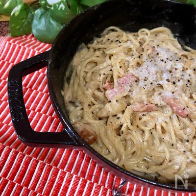濃厚!きのこクリームパスタ(ダイエット中は厳禁w)