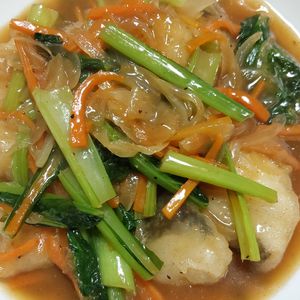 よっこの作ってみた!投稿(たらの中華風♡たっぷり野菜あんかけ【#とろみづけ不要】)