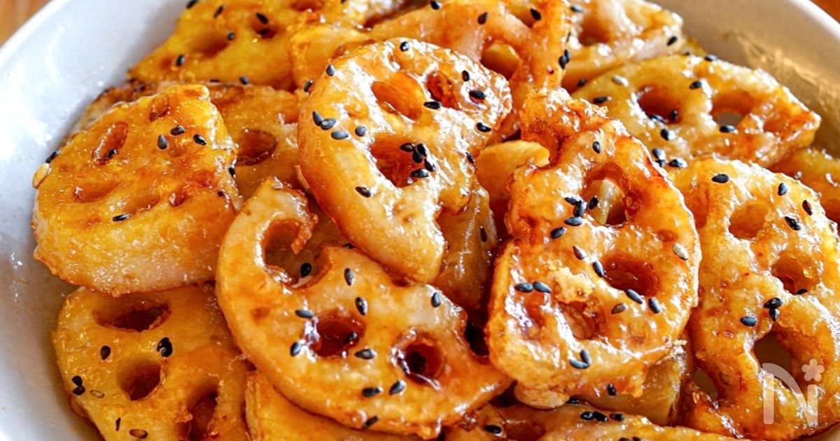 こんがりれんこん甘酢だれ】止まらない！やみつき副菜♡ | レシピ