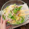 豚しゃぶと水菜の鶏だし豆乳春雨の工程5