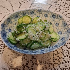 フェビアンの作ってみた!投稿(切って和えるだけ！きゅうりとしらすの酢の物)