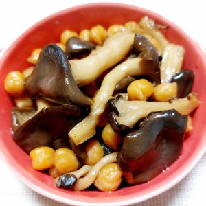 よっこの作ってみた!投稿(【ほったらかし】ひらたけとひよこ豆の旨煮)