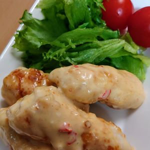 まゆのの作ってみた!投稿(『チリマヨささみチーズ』コクうまチリマヨソース♡)