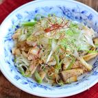 ささみと白ネギナムルのベジ丼