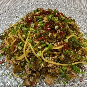 楽ラク手抜キッチン🐶🐾の作ってみた!投稿(旨すぎる高菜とひき肉の和風パスタ)