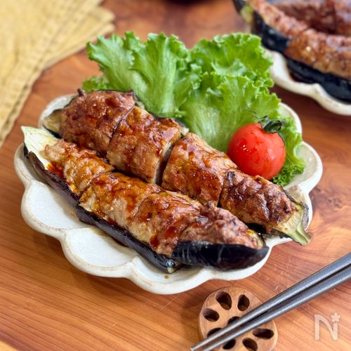 【COSORIで作る】秋なすの肉詰め