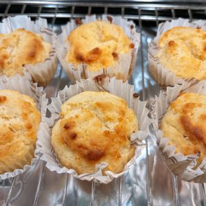 ねこまりも🐈‍⬛の作ってみた!投稿(基本の米粉プレーンマフィン【ふわふわ食感！】)