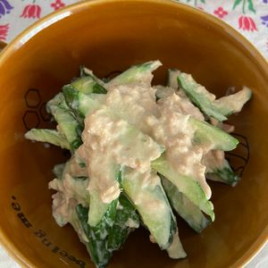 万福の作ってみた!投稿(きゅうりとツナの無限サラダ【#作り置き#大量消費】)