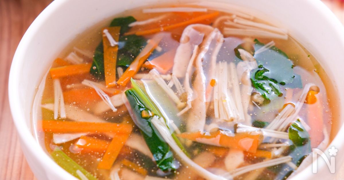 【ハムと野菜のとろ〜り中華スープ】簡単おいしい！炒飯と合う！
