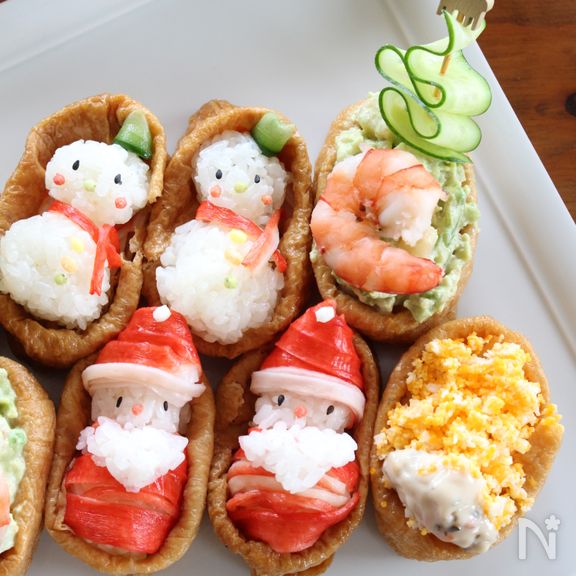 クリスマスに作ろう！サンタの稲荷寿司