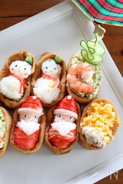 クリスマスに作ろう！サンタの稲荷寿司