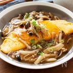 『きのこの中華風あんかけオムレツ』あんがたっぷり♡優しい味♪