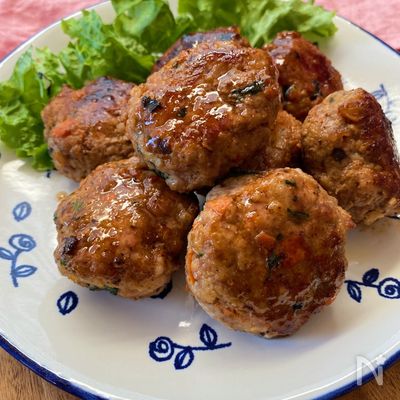 野菜たっぷりハンバーグ【子育てレシピ】