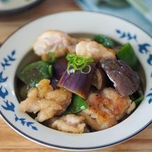 【夏野菜と鶏肉の焼き浸し】白だし活用で簡単♩冷やしても◎