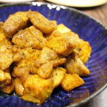 厚揚げと鶏肉のスパイシー炒め