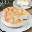 レンジで作る♪桃のレアチーズケーキ
