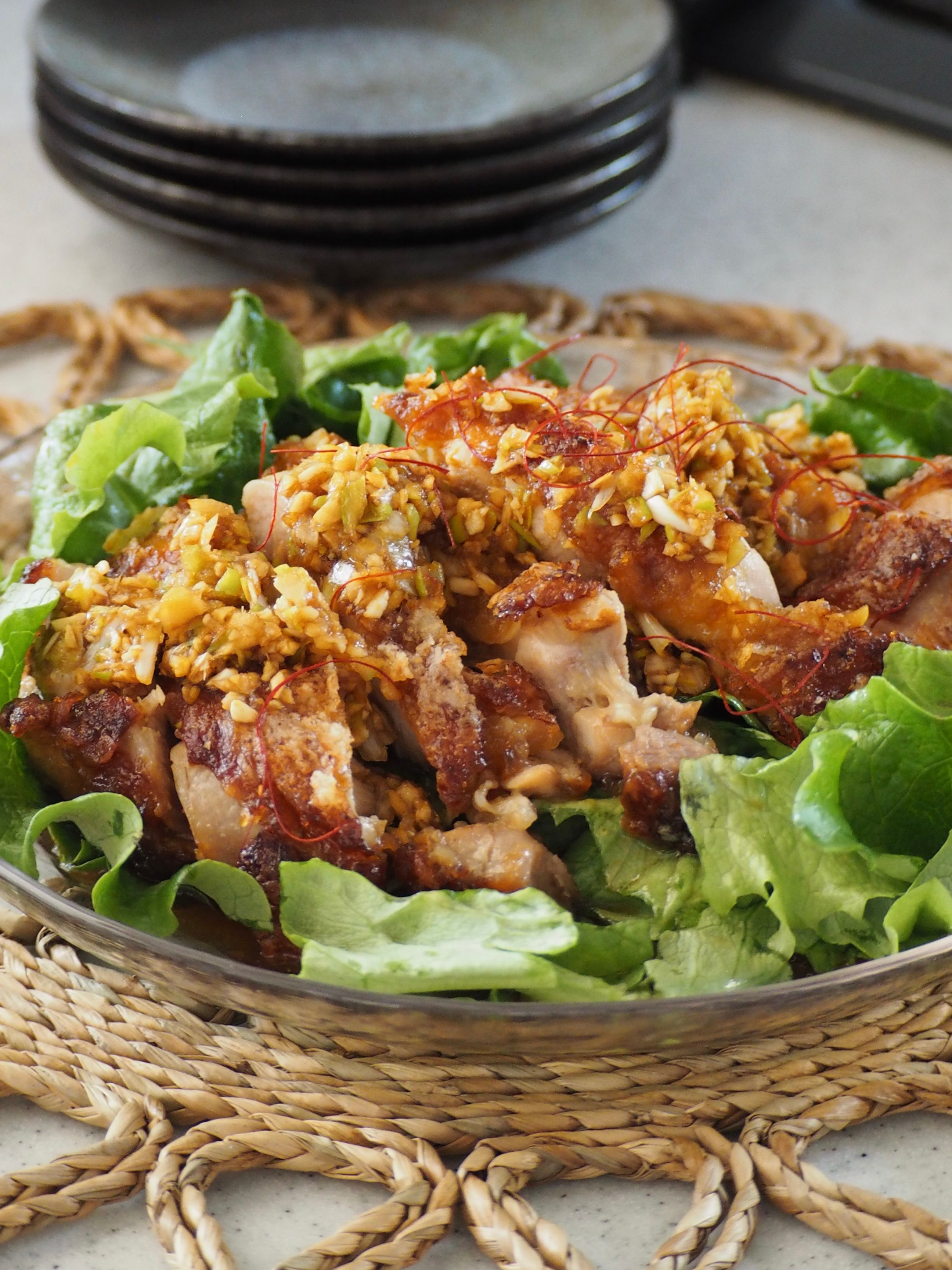 油淋鶏 鶏モモ油淋鶏の素 日本食研 さっぱりとした酸味にごま油が香る香味