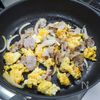 豚肉とカニカマの素麺チャンプルの工程3