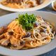 ワンパン♪生クリーム不要『きのこたっぷり明太クリームパスタ』