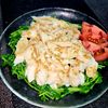 ヴェルの作ってみた!投稿(『レンジで簡単♪』蒸し鶏と豆苗の胡麻マヨドレッシングがけ)