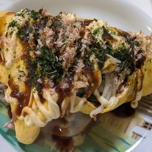 たかし（娘2人）の作ってみた!投稿(チーズがとろけるとん平焼き　#節約 #野菜たっぷり)