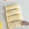 材料4つ 春巻きの皮で作る バターキャラメルアップルパイの工程2