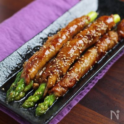 【作り置き】肉巻きアスパラの照り焼き
