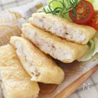 はんぺんと挽き肉入り、油揚げの挟み焼き