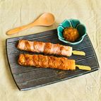 2種のたれ美味しさ2倍！豚バラお餅串